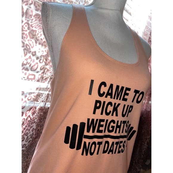 Weights Not Dates Orange Tank Top 🧡 - Picture 8 of 17